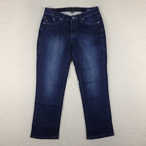 Jag Jeans Womens 4 Blue‎ Mid Rise Straight Leg Dark Wash Denim HEMMED